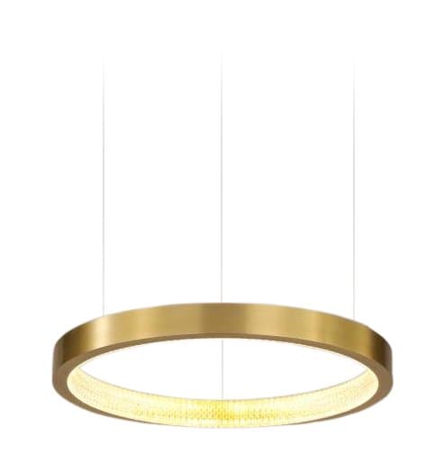 Zing Ring 60 B - LED lysekrone 60cm ring guld messing