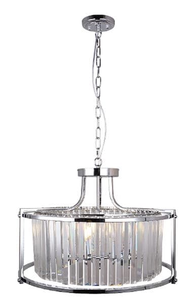 Asbury P - Hampton kristallikruunuvalaisin kromi 58cm