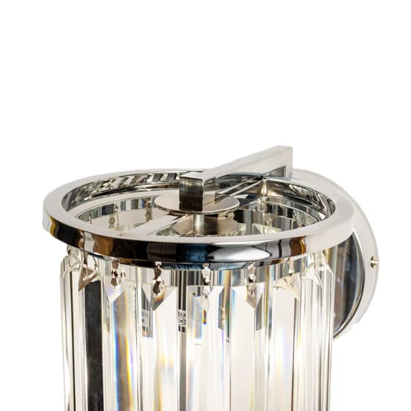 Asbury W - Hampton Crystal Wall Sconce Chrome