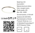Miniatyrbillede 2 af 2: Eye 40 Ceiling - moderne LED loftslampe sort og guld 40cm