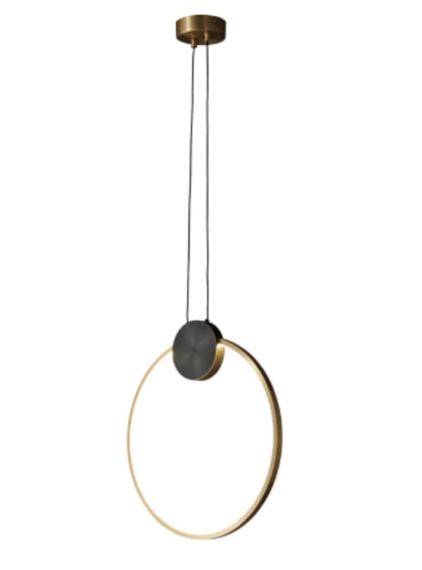 Eye 40 - moderne LED pendel sort og guld 40cm