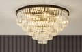 Miniatyrbillede 2 af 2: Hereford Fall XL - rund krystal loftslampe 80cm