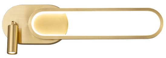 Elyptica - Modern Vägglampa Guld 48 cm