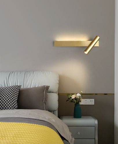 Barra - Snygg Modern Guld Vägglampa 30 cm - Höger