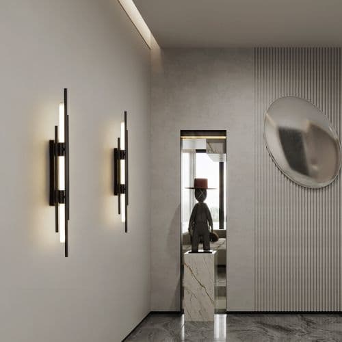 Safara - elegant modern LED-vägglampa svart 60 cm