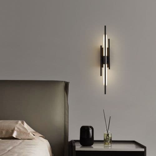 Safara - elegant modern LED-vägglampa svart 60 cm