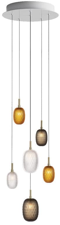 Brenta - stilfuld hvid hængelampe 21 cm