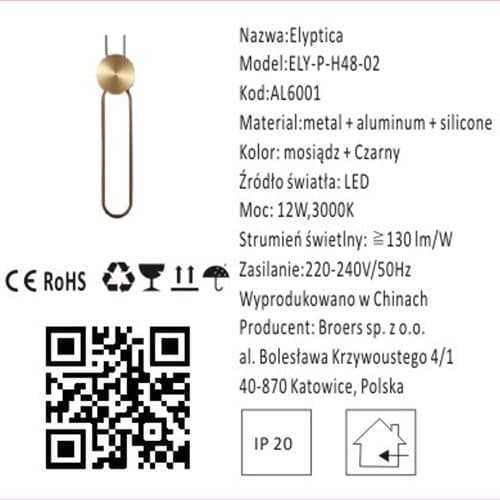 Elyptica - Moderne LED hængelampe 48cm