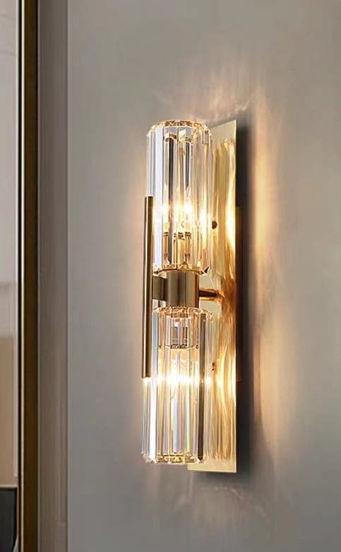 Vardena W - tyylikäs kristalli LED-seinävalaisin Kulta 50 cm