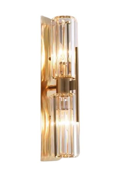 Vardena W - tyylikäs kristalli LED-seinävalaisin Kulta 50 cm