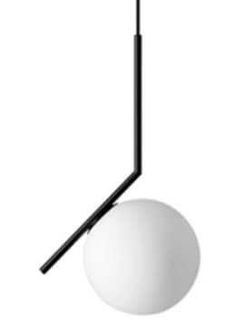 Milky ball Sort 20cm - sort moderne hængelampe