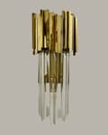 Miniatyrbillede 3 af 3: Pipe Organ Wall Messing M - krystal væglampe 45cm messing