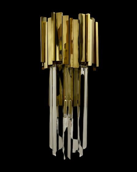 Pipe Organ Wall Messing M - krystal væglampe 45cm messing