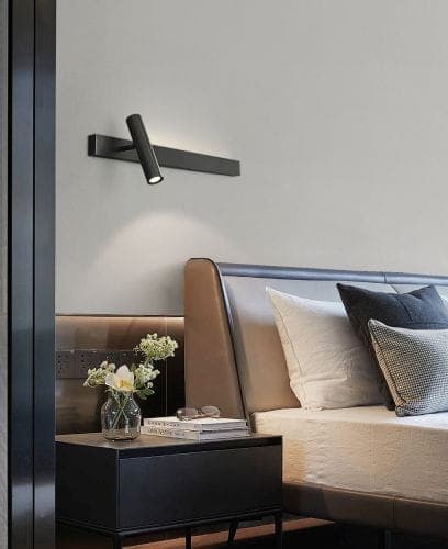 Barra - Snygg Modern Vägglampa Svart 30 cm - Vänster