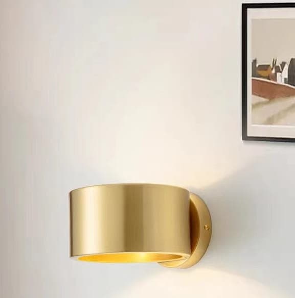 Rondello - moderne guld væglampe stor E27