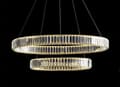 Miniatyrbillede 2 af 7: Bohemia 80 Dobbelt - dobbeltrækket krystal lysekrone LED ring 80+40 guld