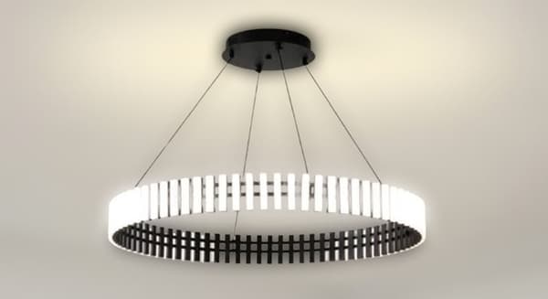 Klavia 60 - Moderne Ringlampe LED Sort 60 cm