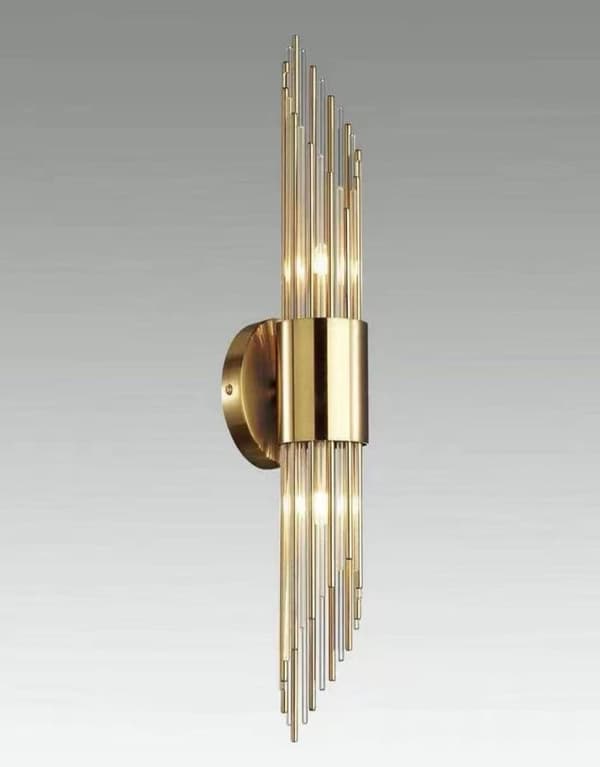 Rappa - stor kristallvägglampa 50cm guld