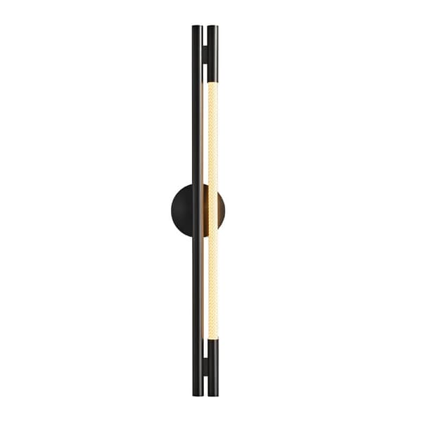 Serpe - modern LED-vägglampa i svart, självlysande rep