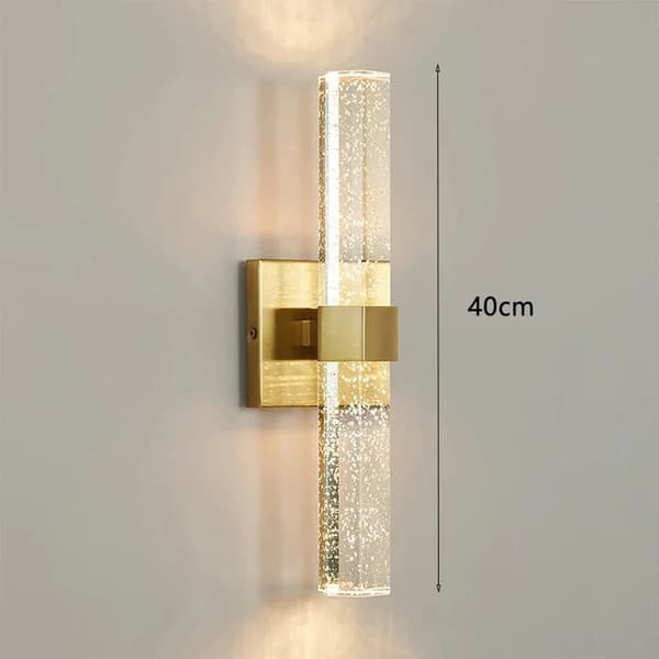 Candice - Lyxig Vägglampa 400x100 mm, LED, Guld