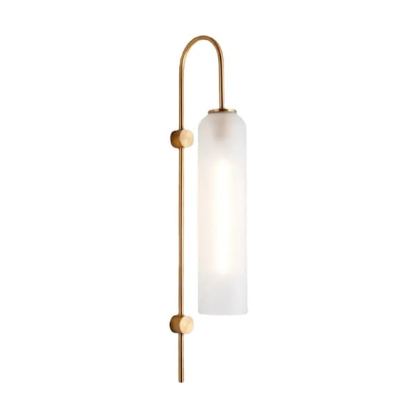 Klok - Vägglampa 750x100 mm, 1xE27, Vit, Järn + Glas