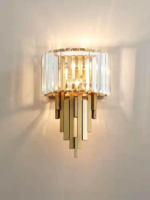 Lyon Halv- Elegant vägglampa, kopparfärg, 600x250 mm, 2xE14