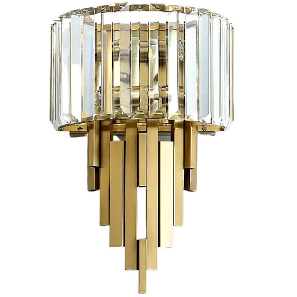 Lyon Halv- Elegant vägglampa, kopparfärg, 600x250 mm, 2xE14