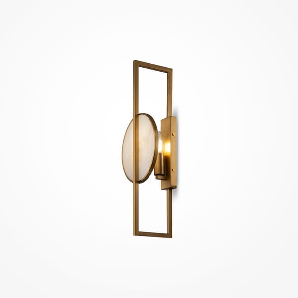 Marmo - Vägglampa (sconce) 480x190 mm, 1xE14, 40W, Mässing Vit
