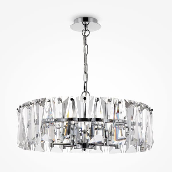Puntes - Hængelampe E14x6, 60W, Krom Krom, Transparent