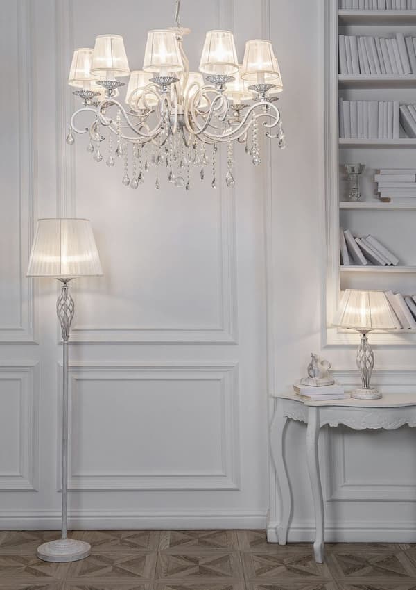 Grace - Bordslampa E14x1, 40W, Vit, Elegant Style