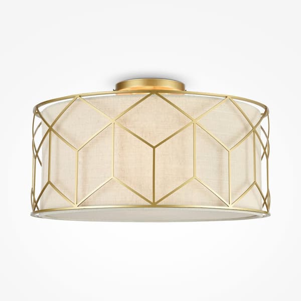 Messina Taklampa E27x3 60W Guld Metall 43 cm IP20 Modern