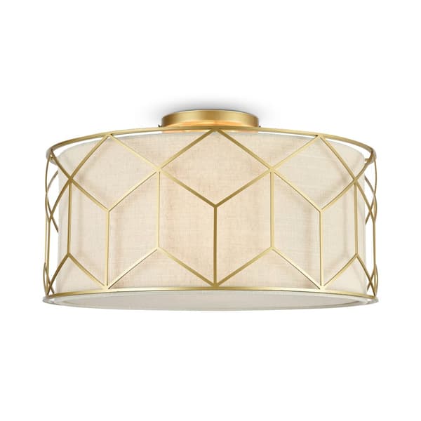 Messina Taklampa E27x3 60W Guld Metall 43 cm IP20 Modern Guld