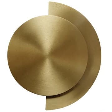 Lunar - vägglampa 265x300 mm, 6W LED, Borstad mässing, 3000K