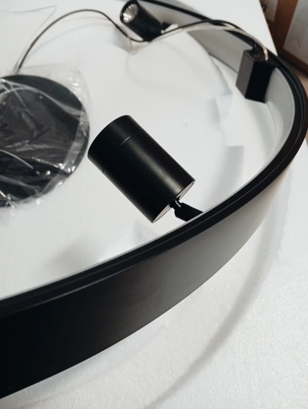 Spotring - Moderne hængelampe 74 cm 48W LED mat sort