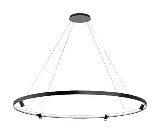 Spotring - Moderne hængelampe 74 cm 48W LED mat sort