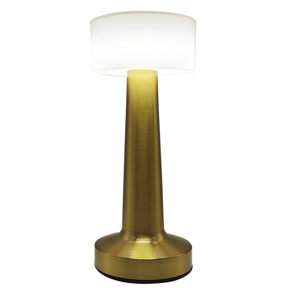 By Gaard bordslampa i rostfritt stål med USB-laddning  - Guld