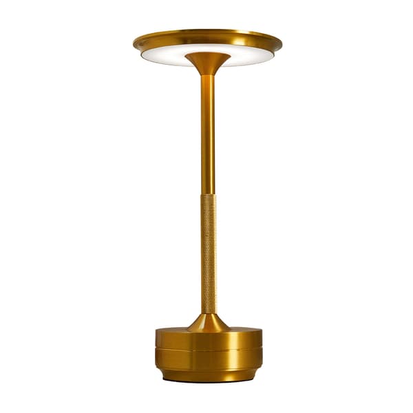 By Gaard bordlampe TL2423 med USB-lading, dimbart lys og lang batterilevetid - Gull