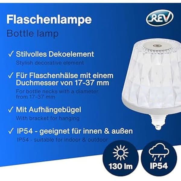 Bordslampa - REV - Lamprusco - Trådlös RGB - 130 lm - Autonomi 6h - IP54