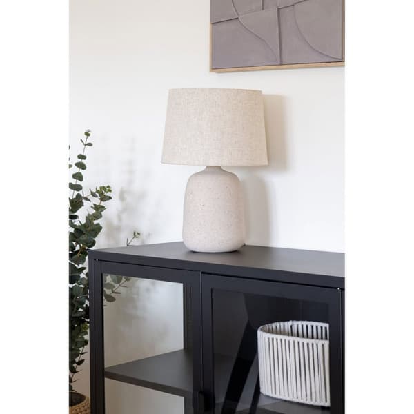 Rootz bordslampa - keramiskt ljus - sten beige lampa - 150 cm sladd - 30 cm x 47 cm x 30 cm
