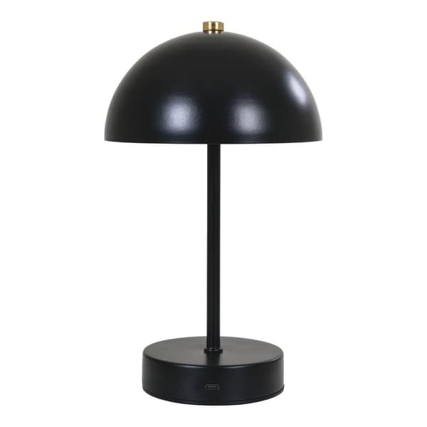 Rootz bordslampa - svart/mässing laddningsbart ljus - metalllampa - bärbar belysning - 15 cm x 15 cm x 25 cm