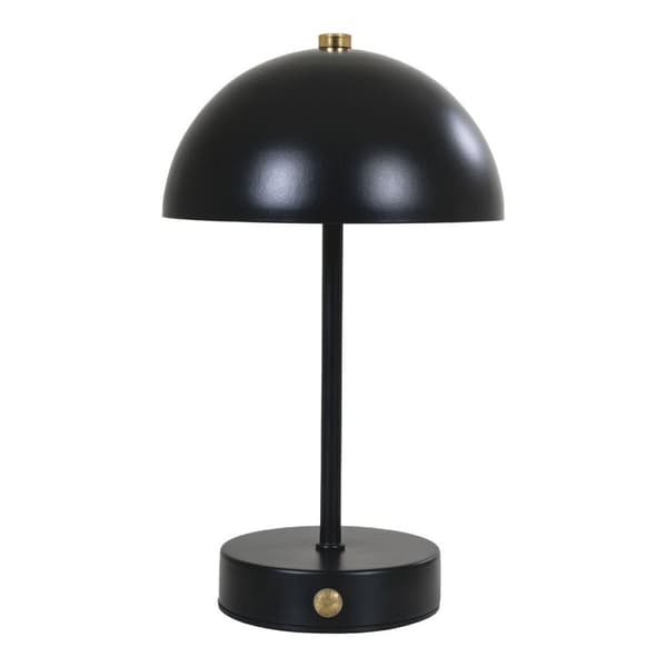 Rootz bordslampa - svart/mässing laddningsbart ljus - metalllampa - bärbar belysning - 15 cm x 15 cm x 25 cm