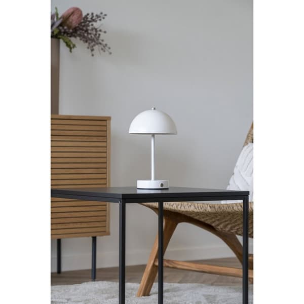 Rootz Holt LED -bordslampa - Modern minimalistisk lampa - Uppladdningsbar batteritabelllampa - beröringskontroller - 15x15x25 cm