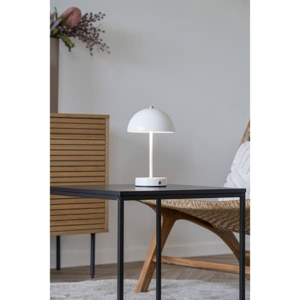 Rootz Holt LED -bordslampa - Modern minimalistisk lampa - Uppladdningsbar batteritabelllampa - beröringskontroller - 15x15x25 cm