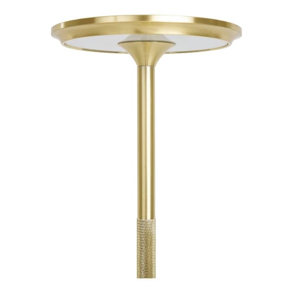 Rootz Lyneham LED -bordslampa - Modern lampa - mässingsljus - Uppladdningsbar och bärbar - 13x13x28.5cm