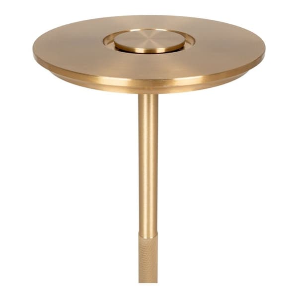 Rootz Lyneham LED -bordslampa - Modern lampa - mässingsljus - Uppladdningsbar och bärbar - 13x13x28.5cm