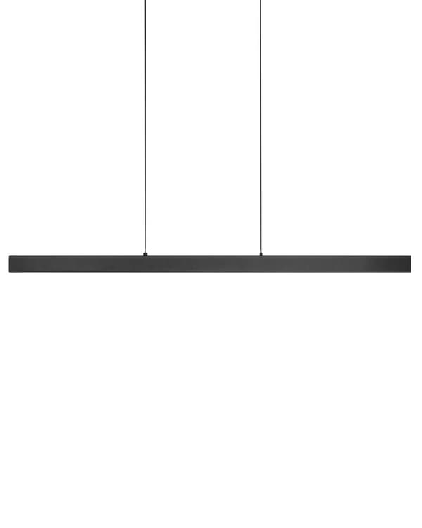 Langbordspendel Sort Metal 100 cm Design LED Spisebordslampe til Køkken Metallampe til Spisebord Slim Hængelampe
