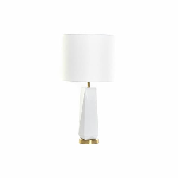 Bordlampe DKD Home Decor 8424001847242 33 x 33 x 67 cm Keramikk Gyllen Metall Hvit 220 V 50 W