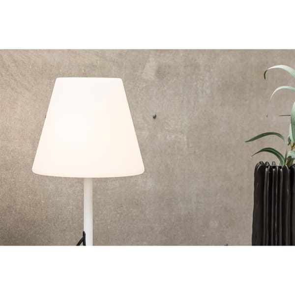 Moris bordlampe for utendørs bruk hvit.