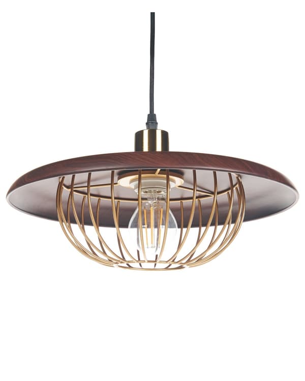 Pendellampe Gull Brun Metall Jern Industriell og retro stil Belysning Hengelampe