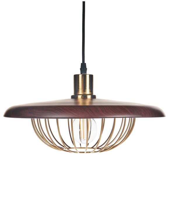 Pendellampe Gull Brun Metall Jern Industriell og retro stil Belysning Hengelampe